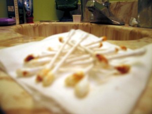 Holy crap.  You could make a candle with all that wax. 