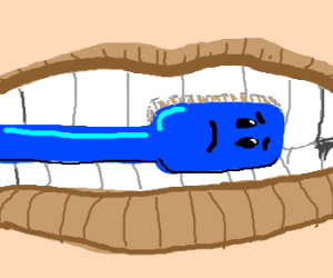 He's gonna go for the tongue, I just know it.  