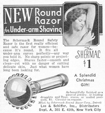 A 1933 armpit hair removal device.  Yikes.  